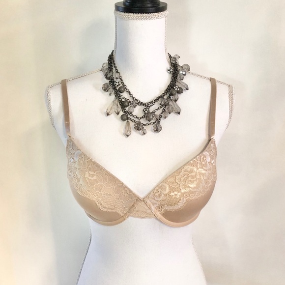 Maidenform Other - New Maidenform Nude Lace Push Up Bra 36B